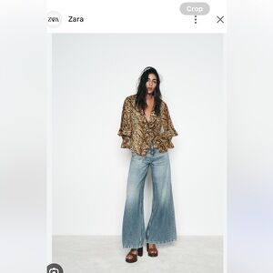 Zara Animal Print Blouse